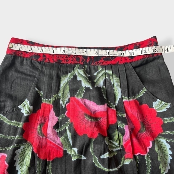 Desigual Galactic Tour Mini Skirt Poppy Flowers Pleated Waist Cotton EUR 38/ 4US - Picture 13 of 13